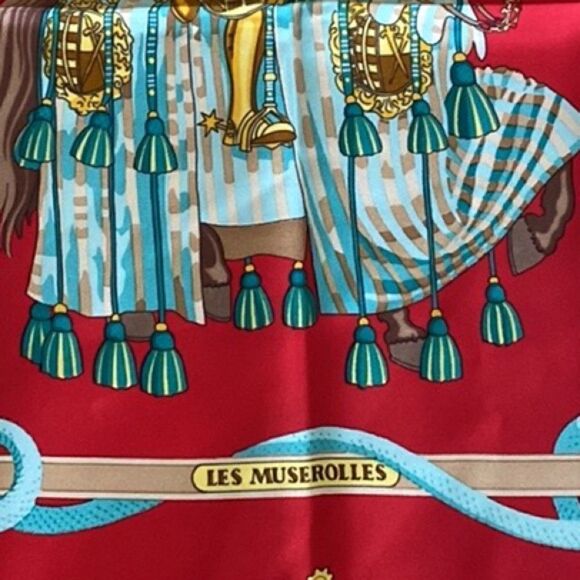 Authentic Les Muserolles HERMÈS© Carre Large Silk Scarf - Picture 8 of 16